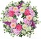 24 Inch Dahlia & Hydrangea Wreath Artificial Spring Wreath for Front Door Floral Wreat with Hyacinth Daisy Eucalyptus Ivy Indoor Outdoor Farmhouse Home Decor for Valentine’s Day Easter Summer